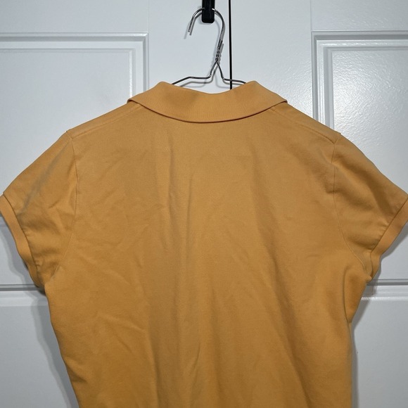 Lilly Pulitzer Polo Shirt Womens Large Golf Casual Preppy‎ Gold Pink Trim - Picture 8 of 11